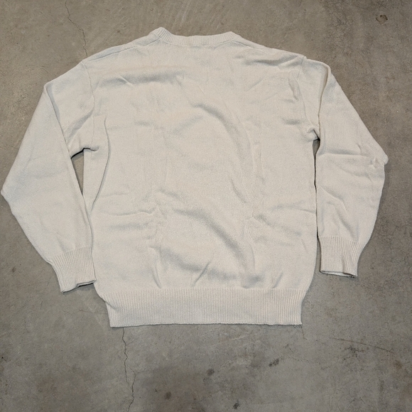VTG Miller Lite Sweater Men's XL Cream Tight Knit Pull Over - Picture 4 of 6